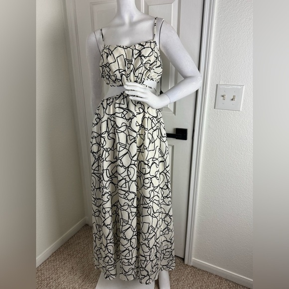 Astr Black and White Spaghetti Strap Maxi Sundress Size Small. A44 - Picture 3 of 17